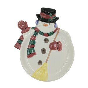 Omnibus Yule Snowman Cookie or Serving Plate Christmas Sri Lanka